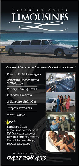 Sapphire Coast Limousine pamphlet image